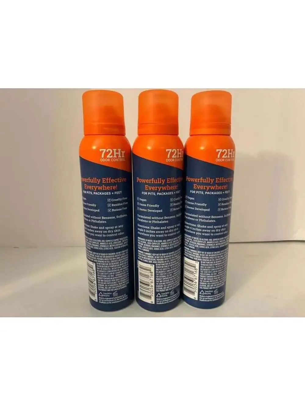 Mando Whole Body Deodorant Invisible Spray Pro Sport 3.6oz - 3 Pack